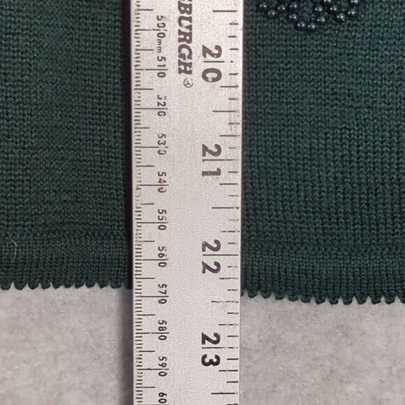 Susan Bristol Vintage Hand embroidered Green Floral Paisley Cardigan Small Retro - Picture 4 of 7